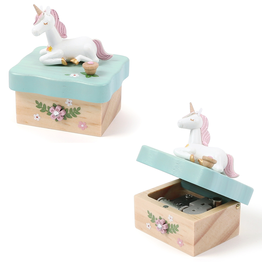 Sitting Unicorn Mini Music Box - Wooderful life